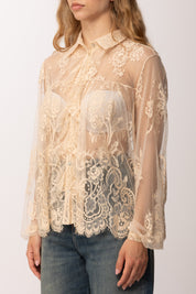 Aniye By Camicia In Pizzo e Tulle con Ruches 185282 SOFT SKIN :PE26