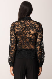 Khloe Femme Camicia In Pizzo Trasparente BLACK