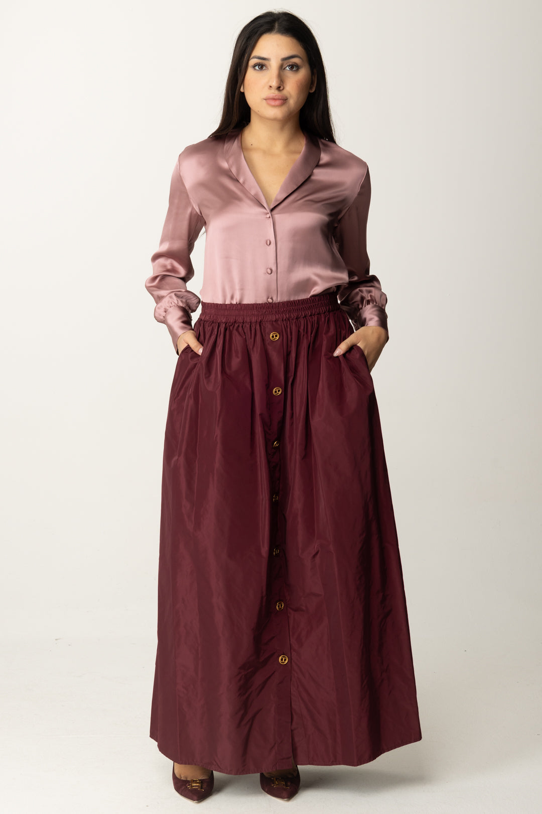 Camicia Regular In Raso FR25ST6008W73201 FRACOMINA - Foto 3