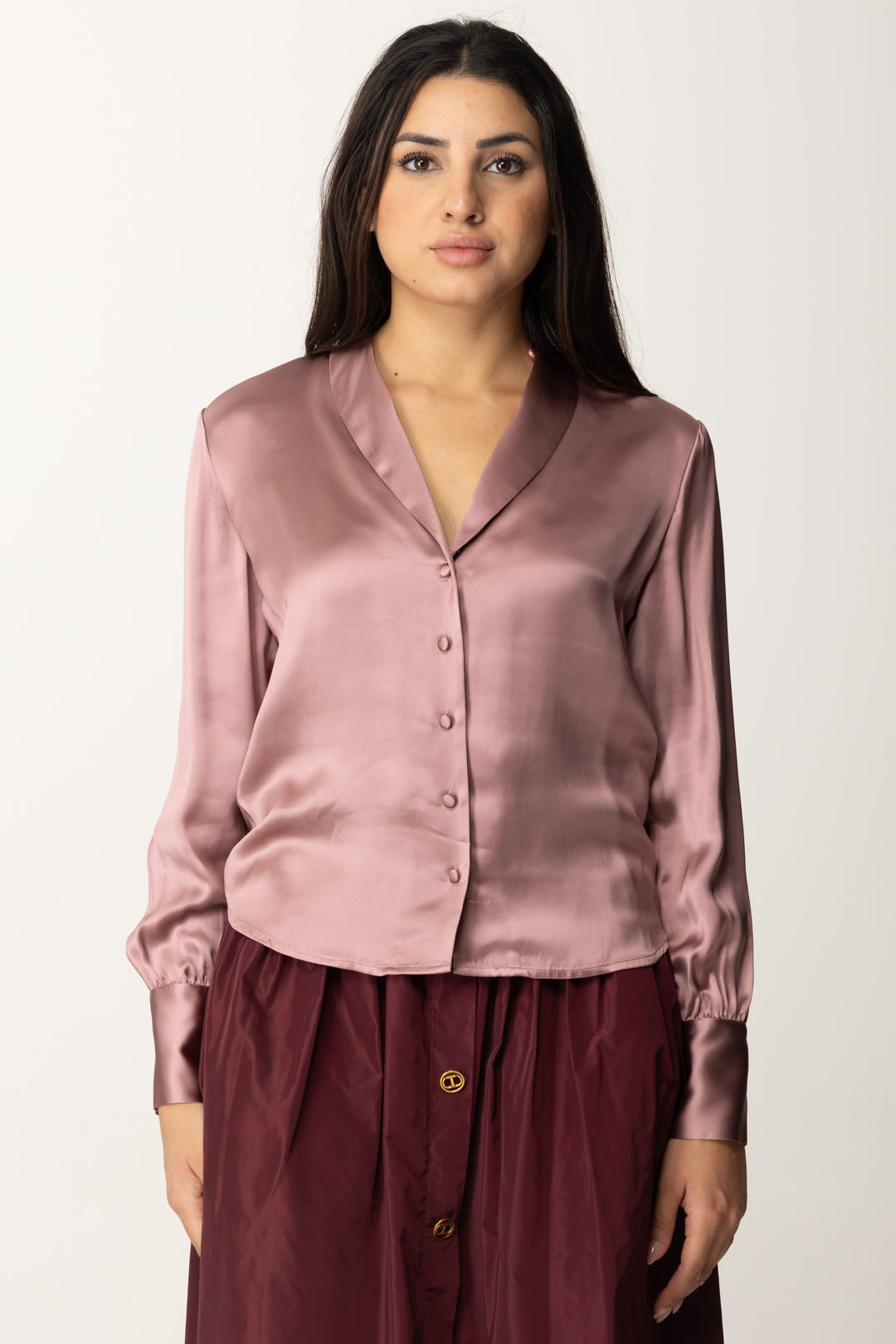 Camicia Regular In Raso FR25ST6008W73201 FRACOMINA - Foto 14