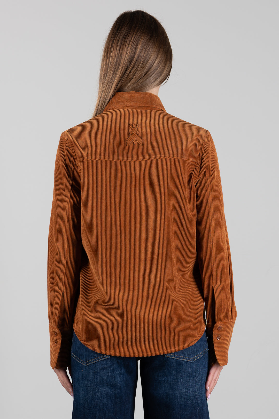 Patrizia Pepe Camicia In Velluto a Coste 2C0024 C0262 WARM CARAMEL