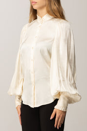 Twin-set Camicia In Viscosa con Maniche Ampie 252TT2362 MADREPERLA