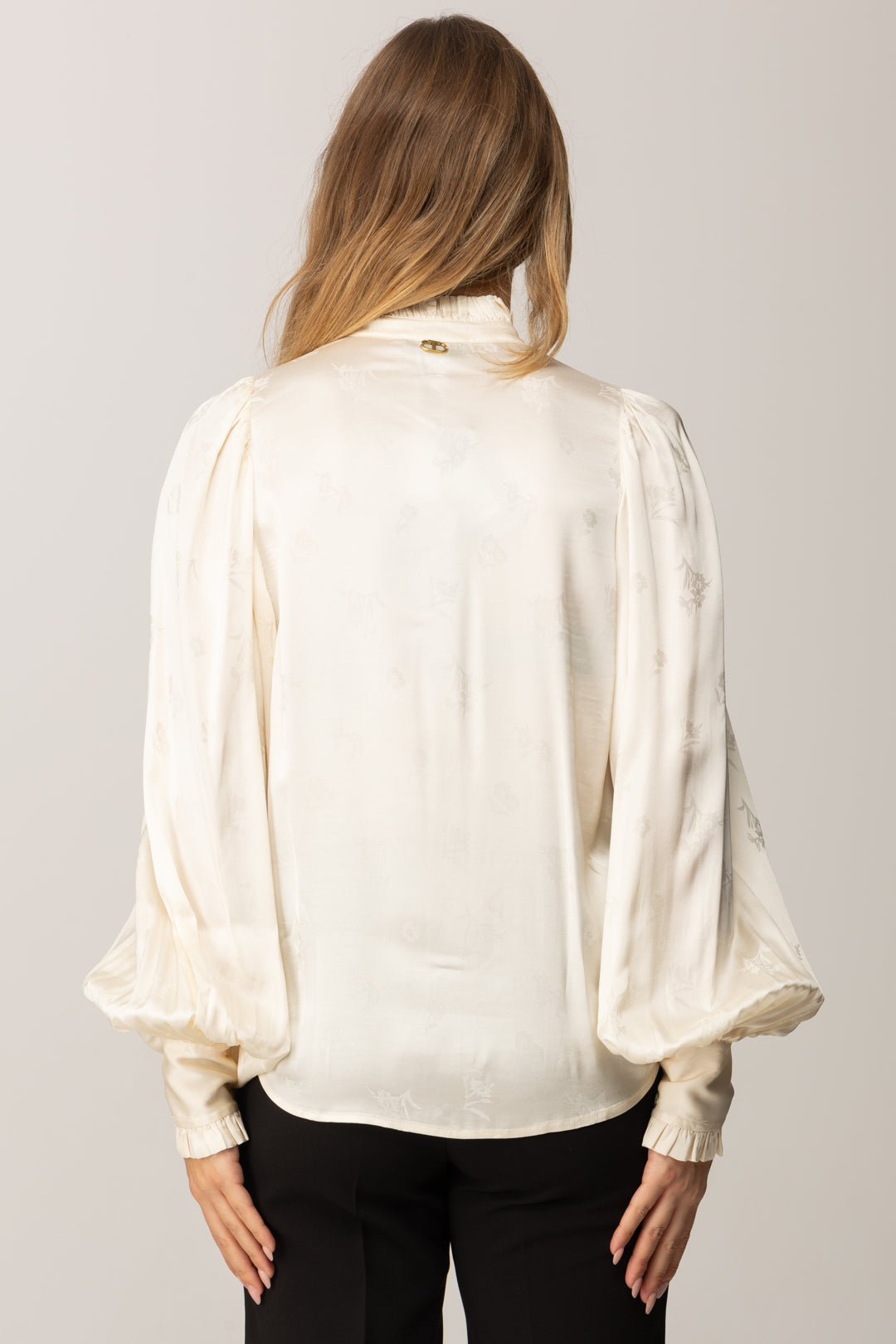 Twin-set Camicia In Viscosa con Maniche Ampie 252TT2362 MADREPERLA