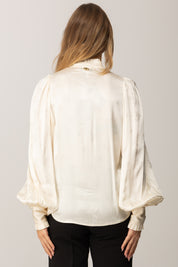 Twin-set Camicia In Viscosa con Maniche Ampie 252TT2362 MADREPERLA