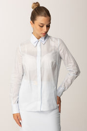 Elisabetta Franchi Camicia Leggera con Colletto Strutturato CA12957E2 STARLIGHT