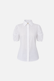 Elisabetta Franchi Camicia Maniche Corte con Apertura Sul Retro CA11961E2 BIANCO