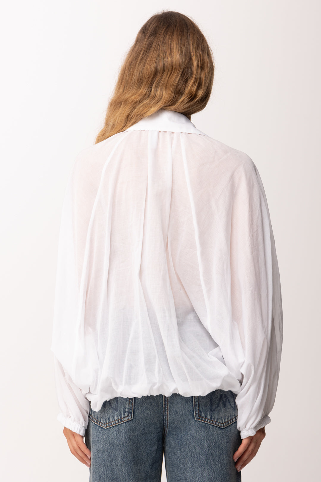 Imperial Camicia Morbida con Fiore Applicato COT8LWQ OFF WHITE
