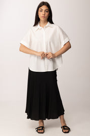 Khloe Femme Camicia Over a Maniche Corte H4974-C3 BIANCO