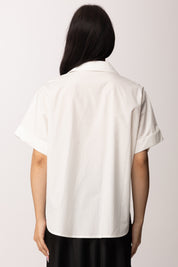 Khloe Femme Camicia Over a Maniche Corte H4974-C3 BIANCO