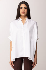 Hanita Camicia Over con Manica Arricciata H.C689.4957 BIANCO