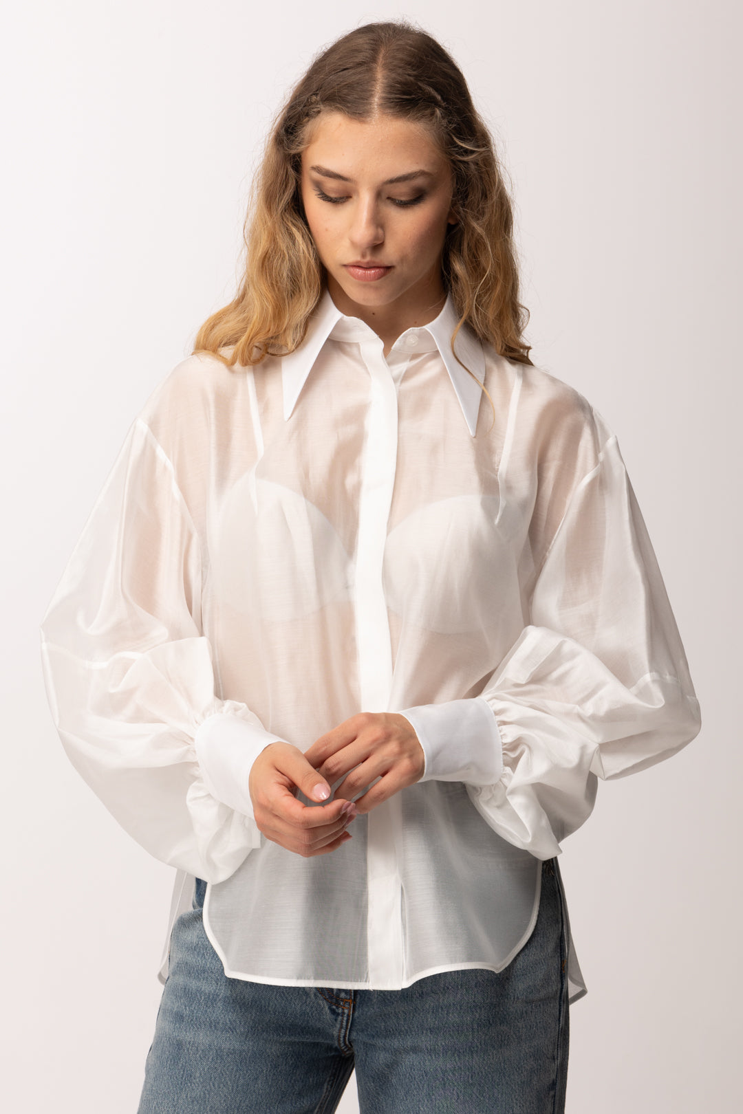 Imperial Camicia Over con Maniche Balloon CPA0LKB LATTE