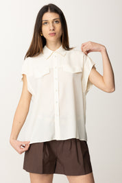 Twin-set Camicia Over In Misto Seta 251TP2501 NEVE