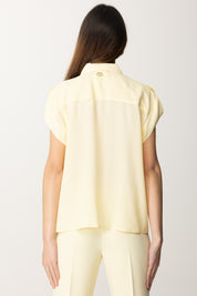Twin-set Camicia Over In Misto Seta 251TP2501 VANILLA