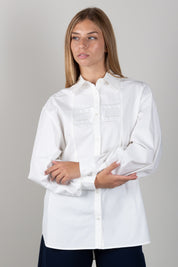Elisabetta Franchi Bambina Camicia Oversize con Logo Tono Su Tono EFCA2960CA235.0004