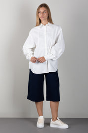 Elisabetta Franchi Bambina Camicia Oversize con Logo Tono Su Tono EFCA2960CA235.0004