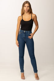 Khloe Femme Canotta Basica a Costine NERO