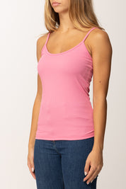 Khloe Femme Canotta Basica a Costine ROSA