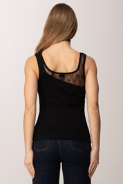 Pinko Canotta con Inserto Monogram 106461 A362 NERO LIMOUSINE