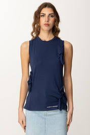 Elisabetta Franchi Canotta In Jersey con Fiocchi CN00351E2 OLTREMARE
