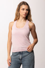 Patrizia Pepe Canotta In Lyocell con Logo Frontale 2M4543 J419 SHELL LILAC