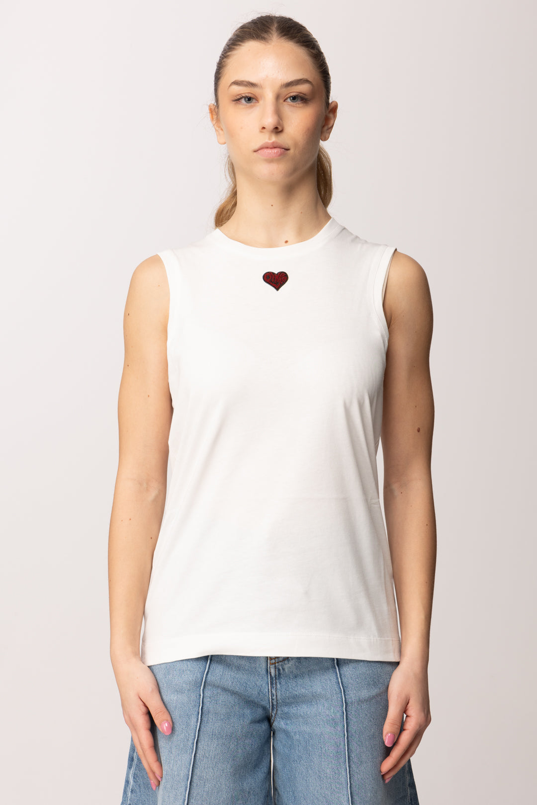 Pinko Canotte con Ricamo Cuore 105741 A326 Z05