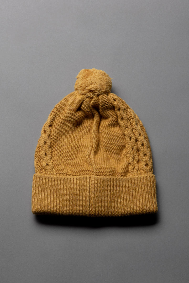 Elisabetta Franchi Bambina Cappello Bambina In Maglia a Trecce con Pompon e Logo a Contrasto EFCP036CFL098.7205