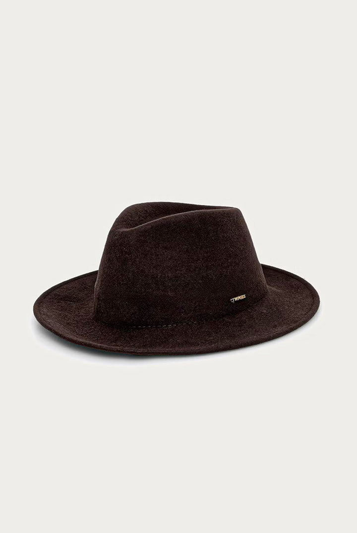 Twin-set Cappello Fedora In Lana 262TA4450 DARKNESS BROWN
