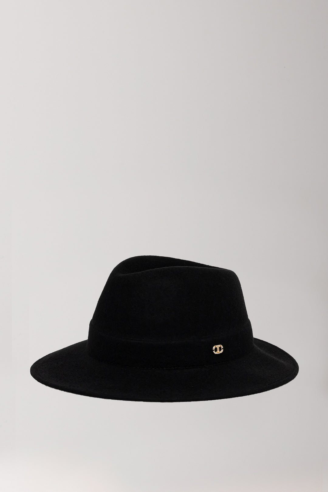 Twin-set Cappello In Feltro con Micro Logo Oval T 252TA4490 NERO