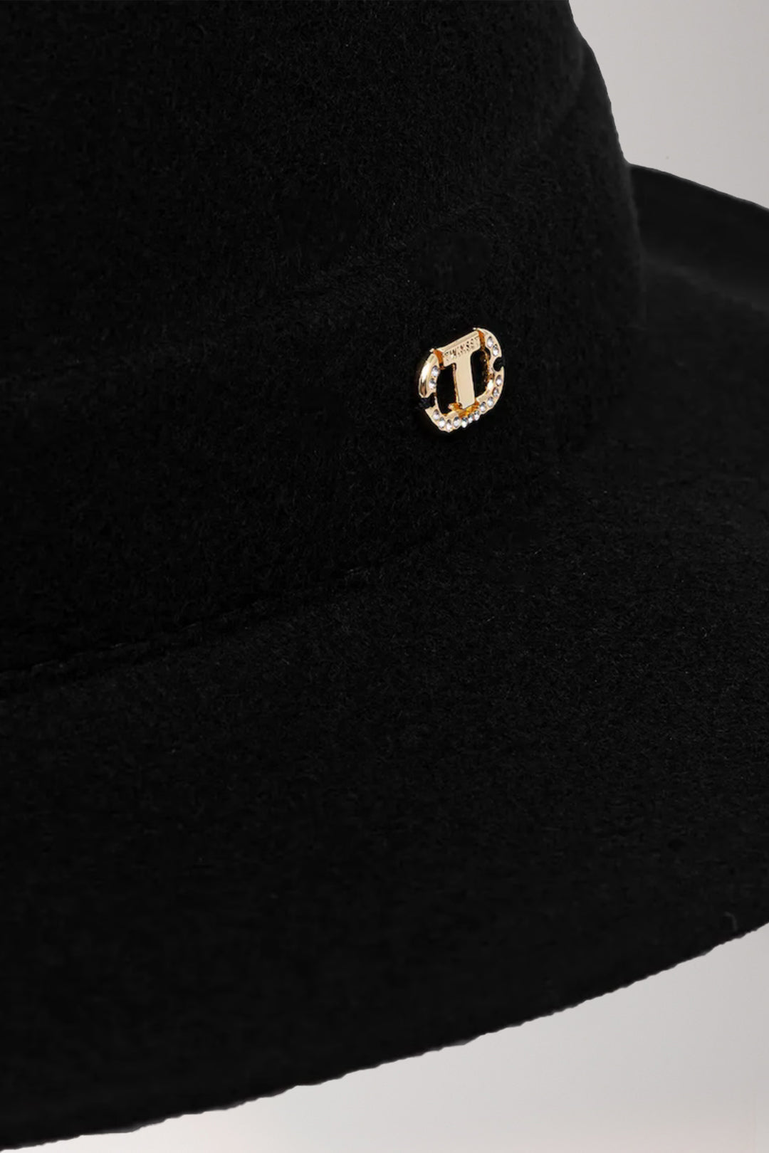 Twin-set Cappello In Feltro con Micro Logo Oval T 252TA4490 NERO