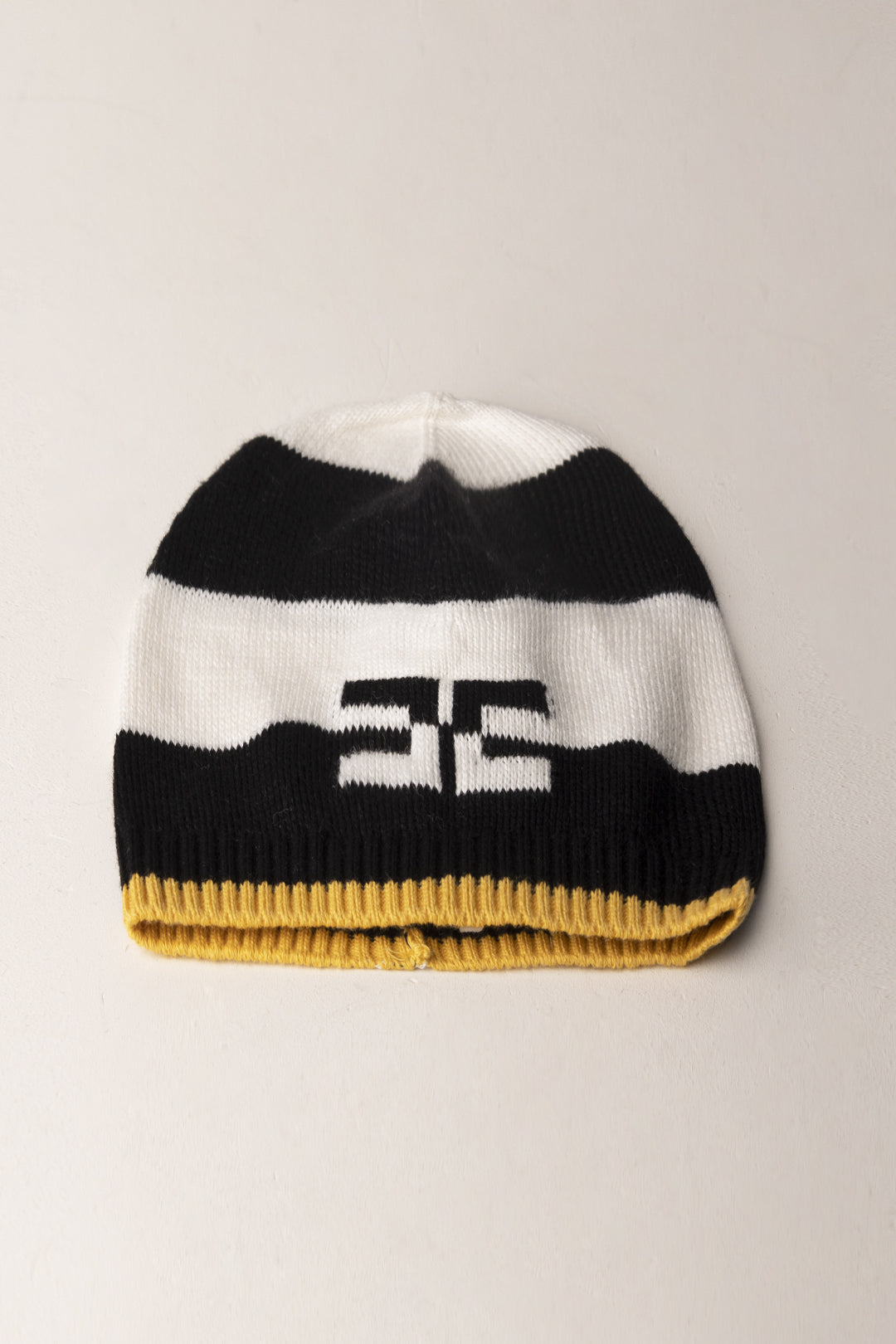 Elisabetta Franchi Bambina Cappello In Maglia a Righe con Logo ENCP079CFL001.D675