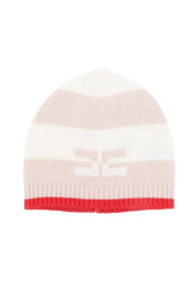Elisabetta Franchi Bambina Cappello In Maglia a Righe con Logo ENCP079CFL001.D875