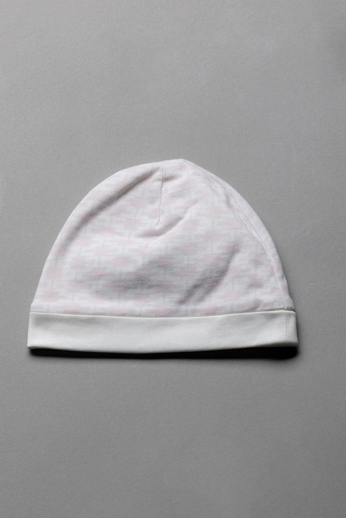 Elisabetta Franchi Bambina Cappello Tricot con Logo Lettering All Over ENCP0940JF054.GD779