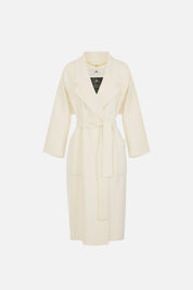 Elisabetta Franchi Cappotto a Vestaglia In Lana con Cintura CP01D66E2 NERO