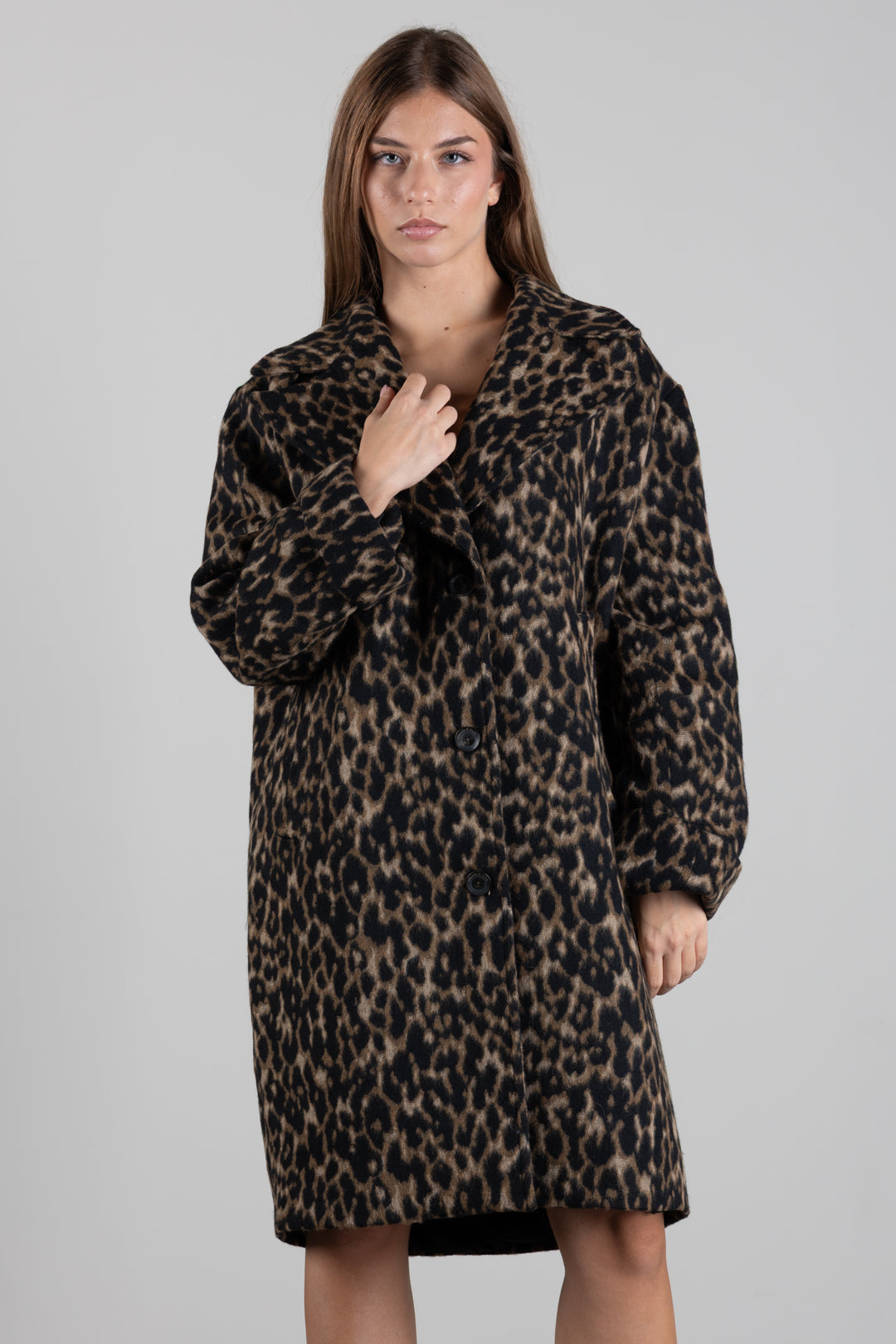 Manila Grace Cappotto Animalier Monopetto K143PY POTTING SOIL :AI26