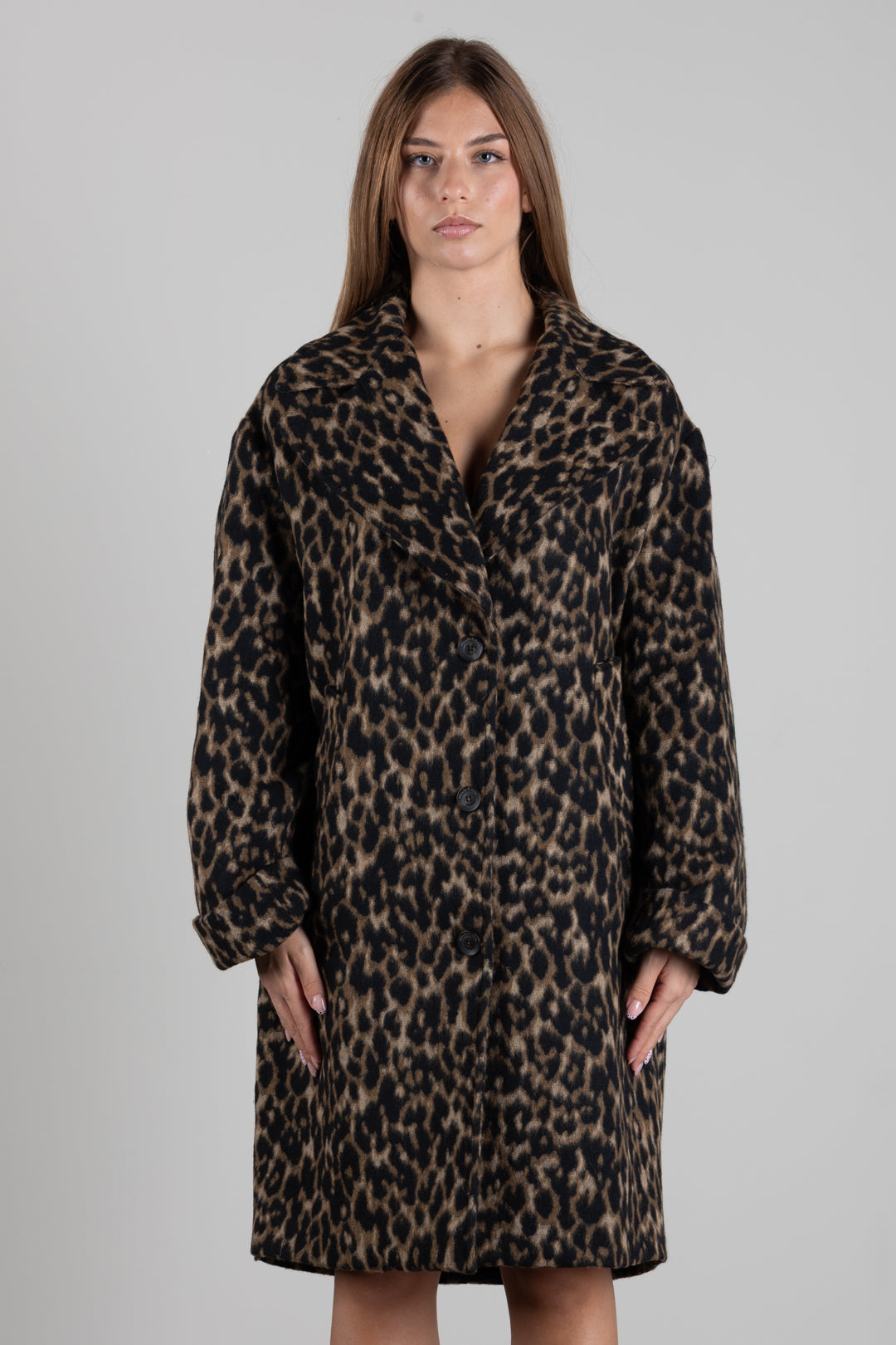 Manila Grace Cappotto Animalier Monopetto K143PY POTTING SOIL :AI26