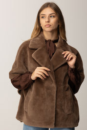 Manila Grace Cappotto Corto In Eco-pelliccia E175PU ARABICA