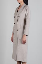Vicolo Cappotto Doppiopetto In Misto Lana TAC0001 TORTORA