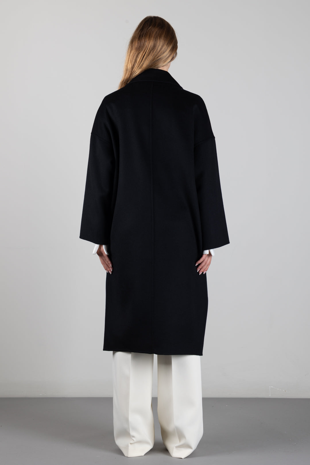 Vicolo Cappotto Doppiopetto In Misto Lana TAC0003 NERO