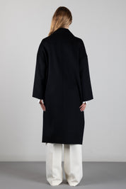 Vicolo Cappotto Doppiopetto In Misto Lana TAC0003 NERO
