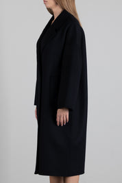 Vicolo Cappotto Doppiopetto In Misto Lana TAC0003 NERO