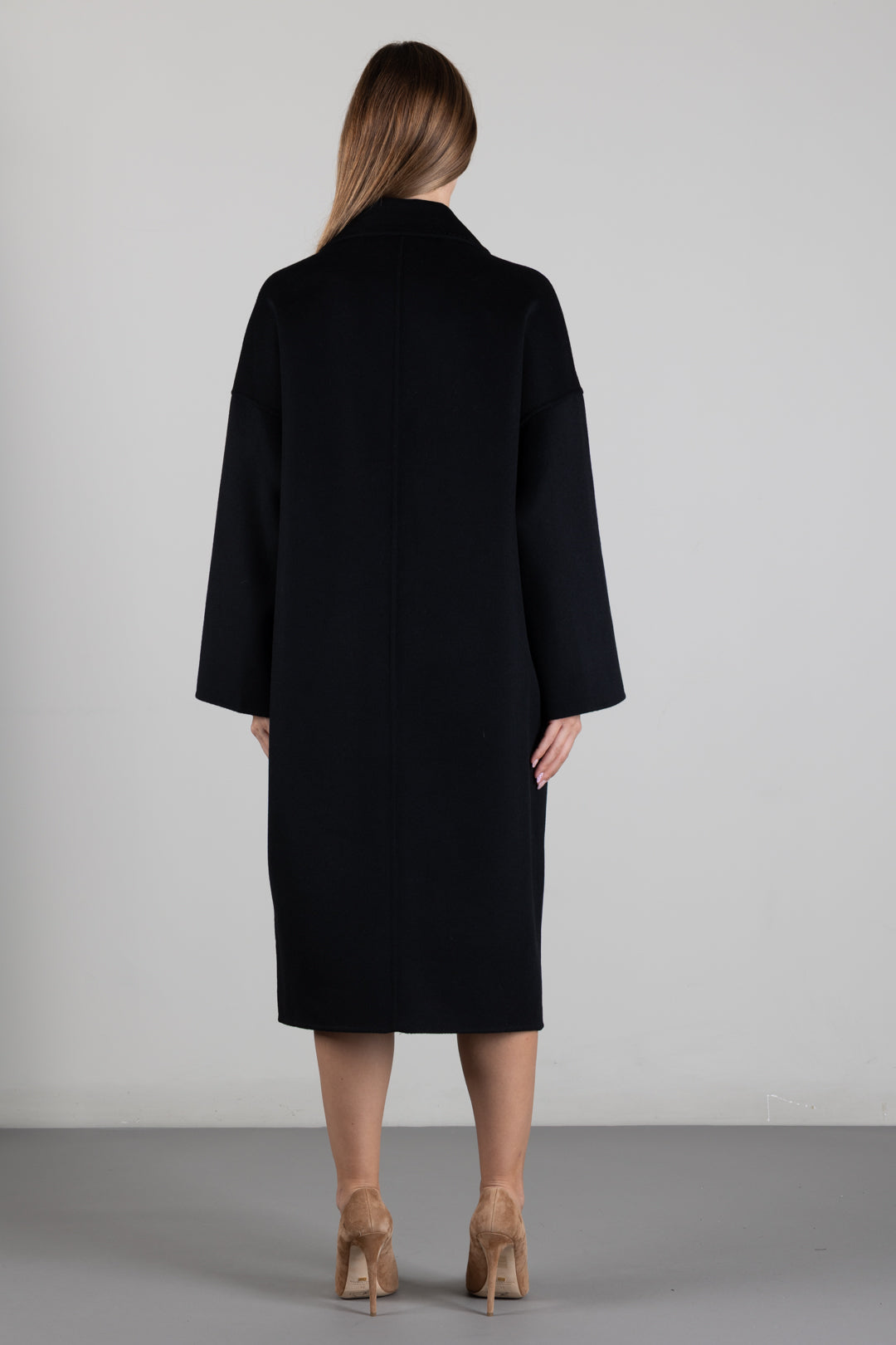 Vicolo Cappotto Doppiopetto In Misto Lana TAC0003 NERO