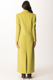 Elisabetta Franchi Cappotto Doppiopetto Lungo In Panno Di Lana CP00256E2 IGUANA