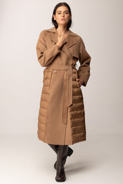 Twin-set Cappotto Imbottito con Cintura 252TP2221 SANDY BROWN
