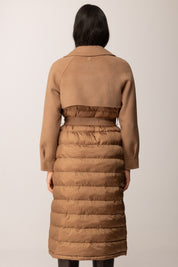 Twin-set Cappotto Imbottito con Cintura 252TP2221 SANDY BROWN