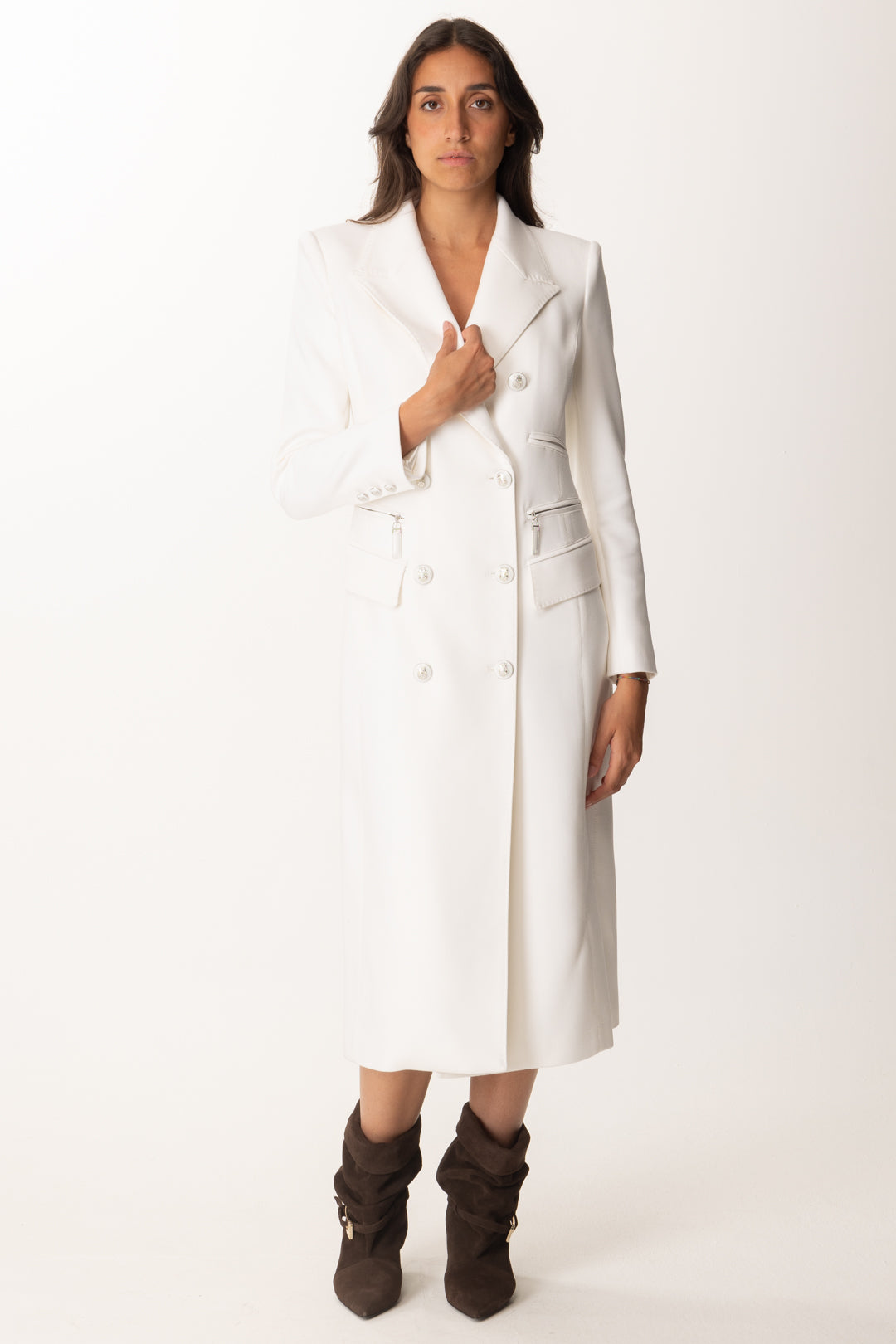 ELISABETTA FRANCHI ロングコート CP5003717 40 Elisabetta Franchi Coats for Women | Online Sale up to 40