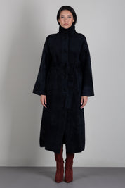 Patrizia Pepe Cappotto Lungo con Cintura e Collo Alto 2O0090 C0261 NERO