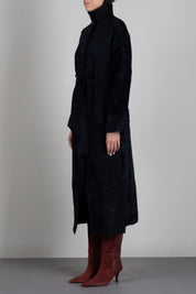 Patrizia Pepe Cappotto Lungo con Cintura e Collo Alto 2O0090 C0261 NERO
