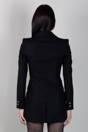 Elisabetta Franchi Cappotto Lungo Doppiopetto con Bottoni CP00568E2 NERO