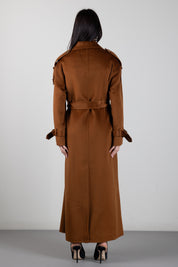 Elisabetta Franchi Cappotto Lungo Doppiopetto In Panno Double con Cintura CP02D66E2 SIGARO
