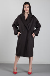 Vicolo Cappotto Lungo Doppiopetto Oversize TAC003 FONDENTE